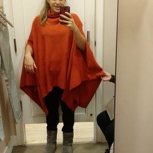 Orange poncho